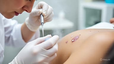 علاج الثآليل والزوائد الجلدية باستخدام النتروجين السائل